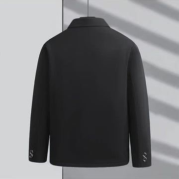 Business Casual Jackets for Men Turn Down Collar Solid Jacket Autumn Korean Work Wear Mens Windbreaker Jacket Winter Coats Men